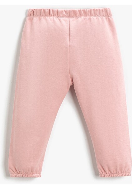 Koton Jogger Eşofman Altı Baskılı Beli Lastikli Pamuklu