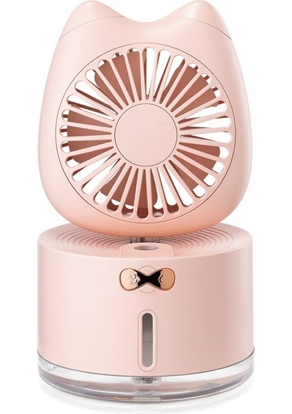 Bd-Mm1 Kedi Şekli Masaüstü Şarj Edilebilir Sprey Nemlendirici Fan (Pembe) ( Dışından)
