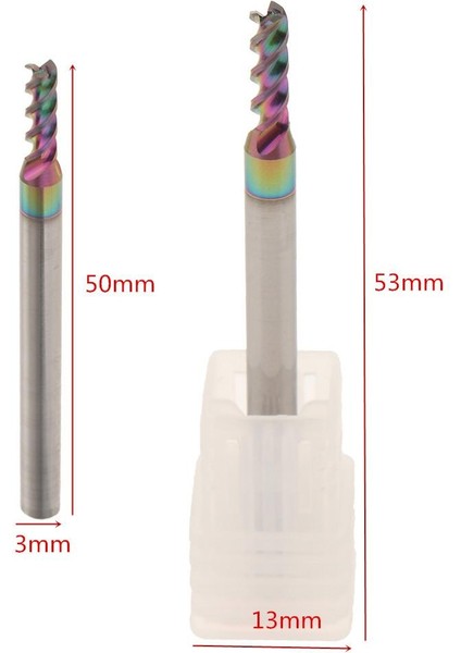 3X50MM Tungsten Karbür Uç Değirmen Cnc Matkap Bit Freze Kesici Aracı 3-Flut 3X8X4X50 (Yurt Dışından) modelleri