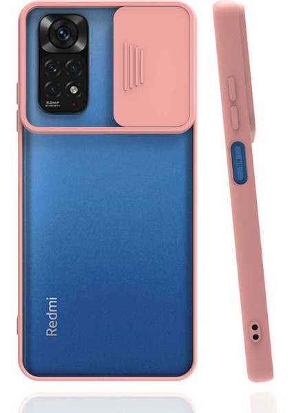 Xiaomi Redmi Note 11 Kılıf Lens Sürgülü Kamera Korumalı Sert Silikon