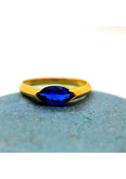 Jade Safir Taşlı(1.20 Crt Nano Safir Taşlı Kadın 925 Ayar Gümüş Yüzük-Kadın Modern Tasarım Stil 925 Ayar Hediye Yüzük fırsatları