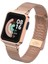 Xiaomi Redmi Watch Mi Watch Lite Uyumlu Kordon Metal Kadran Çerçeveli Hasır Akıllı Saat Kordonu 2