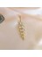 Cerrahi Çelik Sallantılı Zirkon Taşlı Gold Göbek Piercing - Bar Uzunluğu 10 mm 2