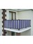 Balkon Demiri Perdesi Mavi Beyaz Bağcıklı 250X80 1