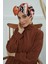 Desenli Dev Fiyonklu Bone,desen 35,B-11YD 5