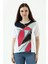 Beyaz Metalik Baskılı Bluz T-Shirt 1