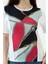 Beyaz Metalik Baskılı Bluz T-Shirt 5
