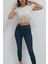Tül Detaylı Kaşkorse Crop Bluz Beyaz 1