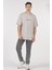 Unisex (Erkek -Kadın) Oversize ( Bol-Salaş ) T-Shirt Renk Gri Never Give Up 1