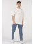 Unisex (Erkek -Kadın) Oversize ( Bol-Salaş ) T-Shirt Renk Ekru ( Beyaz ) Never Give Up 1