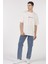 Unisex (Erkek -Kadın) Oversize ( Bol-Salaş ) T-Shirt Renk Ekru ( Beyaz ) Never Give Up 2