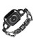 Apple Watch 7 6 Se 5 4 3 2 1 - 45 / 44 / 42 mm Uyumlu Metal Kordon Şık Taşlı Tasarım Luxury Kayış 3