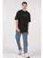 Unisex (Erkek -Kadın) Oversize ( Bol-Salaş ) T-Shirt Renk Siyah Never Give Up 1