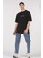 Unisex (Erkek -Kadın) Oversize ( Bol-Salaş ) T-Shirt Renk Siyah Never Give Up 2