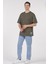 Unisex (Erkek -Kadın) Oversize ( Bol-Salaş ) T-Shirt Renk Haki Goes Here 2
