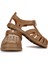 S10271 Tobby Solid Kız/erkek Çocuk Sandalet Ayakkabı Açık Kahve 2