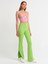 7002 Yırtmaçlı Ispanyol Paça Pantolon-Lime 1