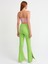 7002 Yırtmaçlı Ispanyol Paça Pantolon-Lime 2