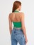 20154 Büzgü Detaylı Crop Top-Yeşil 2