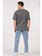 Unisex (Erkek -Kadın) Oversize ( Bol-Salaş ) T-Shirt Renk Antrasit Sevimli Kuru Kafa 4