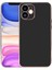 iPhone 11 ile Uyumlu Kılıf Kamera Korumalı Parlak Renk Tasarımlı Emollient Kılıf Siyah 1