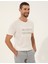 Erkek Ekru Slim Fit Bisiklet Yaka Tişört 50249350-VR019 1