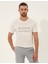 Erkek Ekru Slim Fit Bisiklet Yaka Tişört 50249350-VR019 3