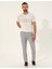 Erkek Ekru Slim Fit Bisiklet Yaka Tişört 50249350-VR019 4