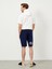 Pamuk Beli Lastikli Regular Fit Baskılı Sweat Şort 5