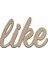 Like Yazısı Boyanabilir Ahşap Obje Ds-20 1