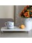 Mermer Beyaz 30 x 20 cm Gümüş Boncuk Ayaklı Sunum Tabağı 1
