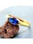 Jade Safir Taşlı(1.20 Crt Nano Safir Taşlı Kadın 925 Ayar Gümüş Yüzük-Kadın Modern Tasarım Stil 925 Ayar Hediye Yüzük 1