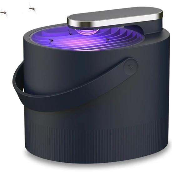 Szykd Fotokatalizör Inhalasyon Tipi Sivrisinek Tuzağı LED Mavi ve Mor Işık Sivrisinek Öldürme Lambası Siyah (Yurt Dışından)