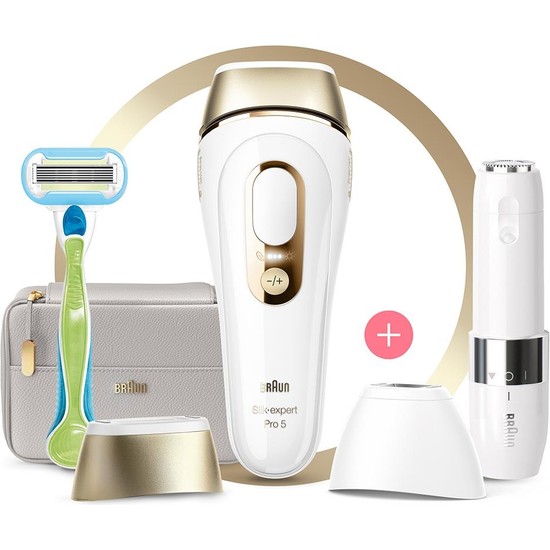 Braun Silk Expert Pro 5 PL5159 400.000 Atımlı, 2 Başlıklı Yeni Nesil Ipl + FS1000 + Tasarım Çanta