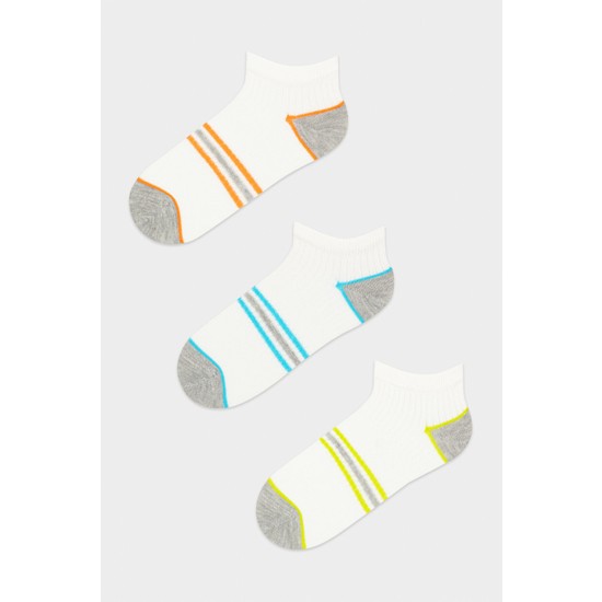 Penti Beyaz Colorful Stripe 3lü Liner Çorap - OnuAl Fiyat Arşivi