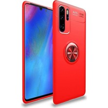 Smody Huawei P30 Pro Kılıf Silikon Ravel Soft Yüzüklü Standlı+Nano Cam