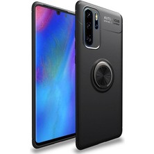 Smody Huawei P30 Pro Kılıf Silikon Ravel Soft Yüzüklü Standlı+Nano Cam