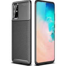Smody Samsung Galaxy S20 Plus Kılıf Silikon Negro Karbon Darbe Korumalı