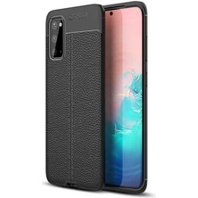 Smody Samsung Galaxy S20 Kılıf Niss Deri Görünümlü Silikon
