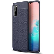 Smody Samsung Galaxy S20 Kılıf Niss Deri Görünümlü Silikon