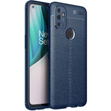 Smody Oneplus Nord N100 Kılıf Silikon Niss Deri Görünümlü Kamera Korumalı