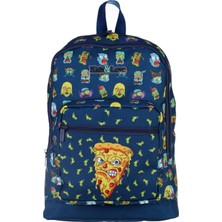 Kaukko Kids&love Lacivert Zombie Pizza Ilkokul Sırt Çantası - Erkek Çocuk