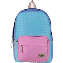 Kaukko 3 Colors Lila-Pembe Pati Desenli Okul ve Günlük Sırt Çantası