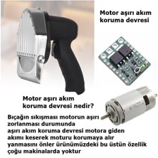 Geseus Elektirikli Döner Kesme Makinasi+Tavuk Döner Kesme Bıçağı+Motor Koruma Devreli