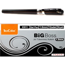 Big Boss 1.0 mm Jel Tükenmez Kalem Siyah 12 Adet