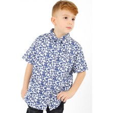 Banada Moda Erkek Çocuk Çiçekli Kısa Kollu Basic Gömlek