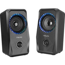 Mikado MD-S26 JOY 2.0 Multimedia 3W*2 Siyah USB RGB Işıklı Gaming Speaker