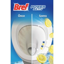 Bref Power Aktiv Katı Tuvalet Bloğu 5 Adet Limon İkili (5'li Set)