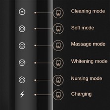 Elektrikli Diş Fırçası Sonic 5 Dosyaları Yetişkin Ev Yumuşak Kıl USB Şarj Edilebilir Su Geçirmez Çiftler Diş Fırçası(Yurt Dışından)