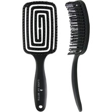 Land Of Myth - LOM1271 Üç Boyutlu Esnek Saç Açma ve Tarama Fırçası, Flexible Pro Brush (Siyah)